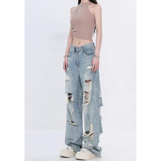 Fashion Straight Loose Slimming Wide-leg Pants For Women