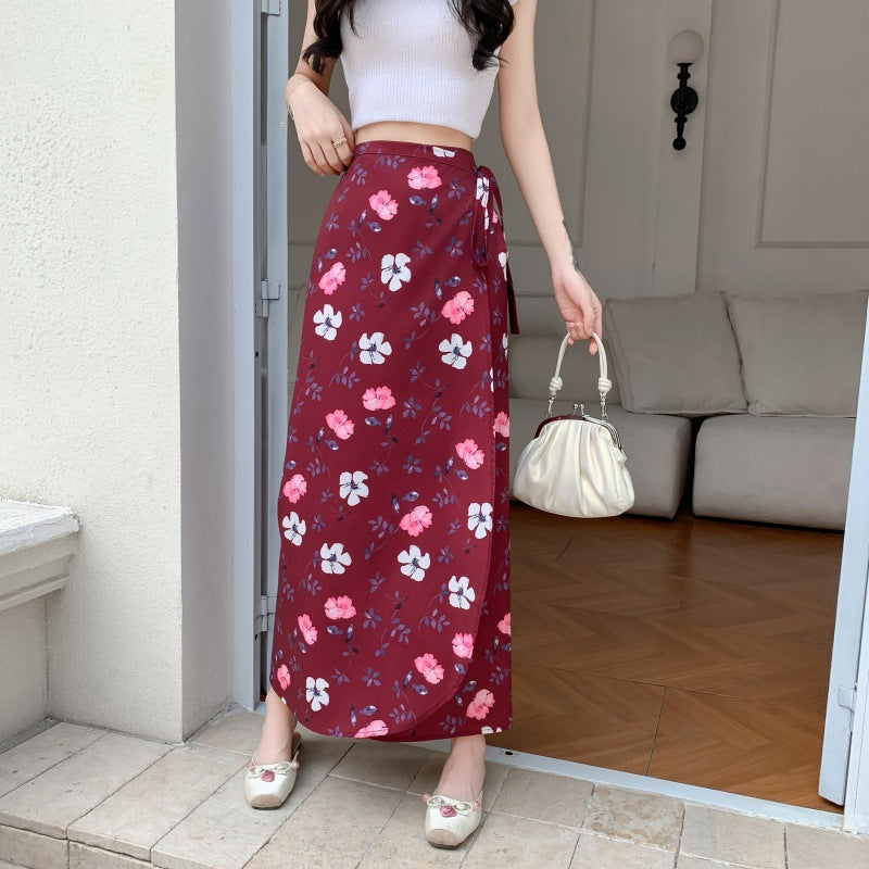 Real Shot Sun-proof Floral Skirt With Various Colors