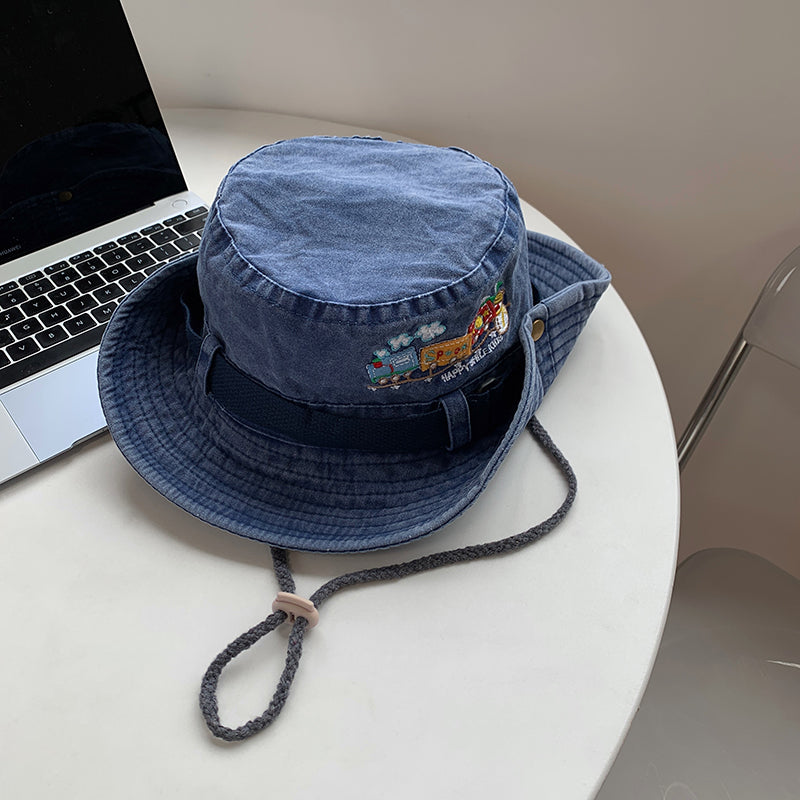 Washed Old Bucket Hat Women's Summer Sunshade