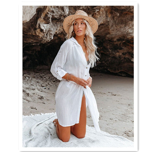 Vacation Bikini Sun-proof Jacquard Shirt