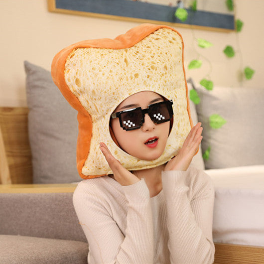 Ins Toast Hood Hat Plush Toy Doll