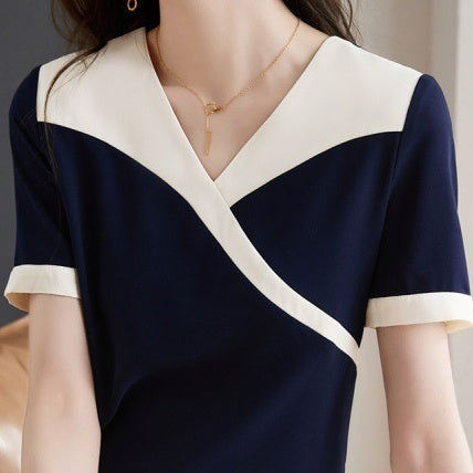 Summer New Shirt Loose V-neck Chiffon Top