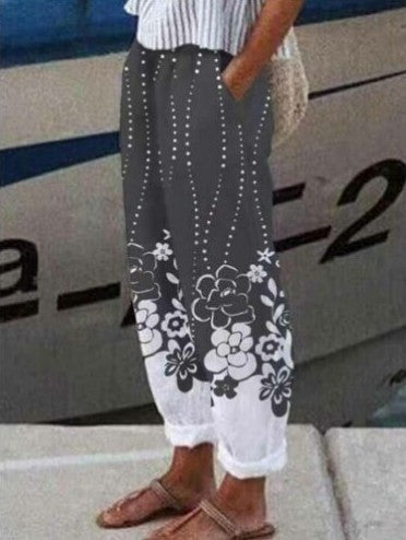 No Belt Loose Wide-leg Pants