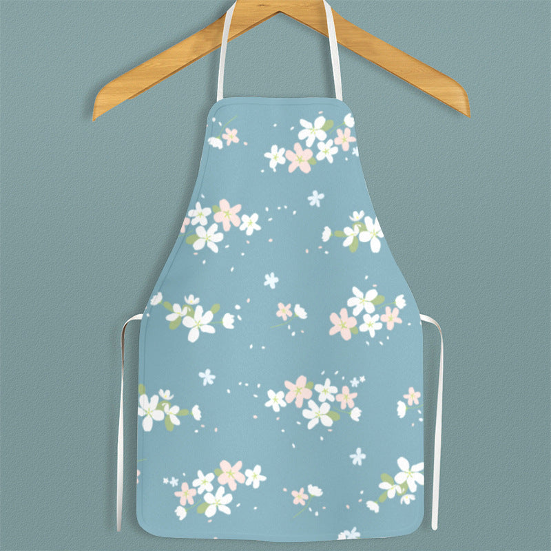 Simple Sleeveless Hanging Neck Kitchen Chores Waist Painting Baking Stain-resistant Apron