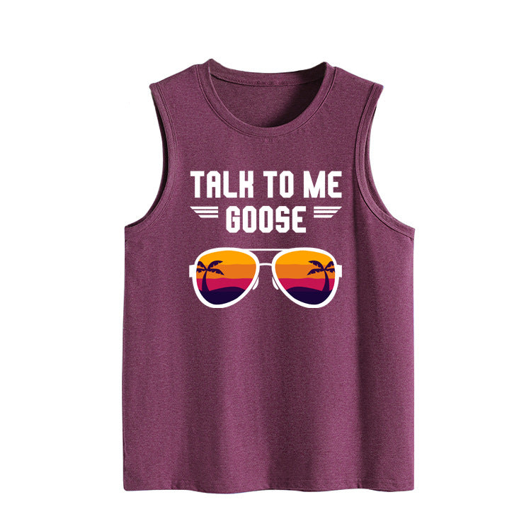 Letter Sleeveless Strap European And American Women's Top