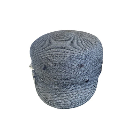 Spring And Summer Mesh Straw Woven Navy Hat