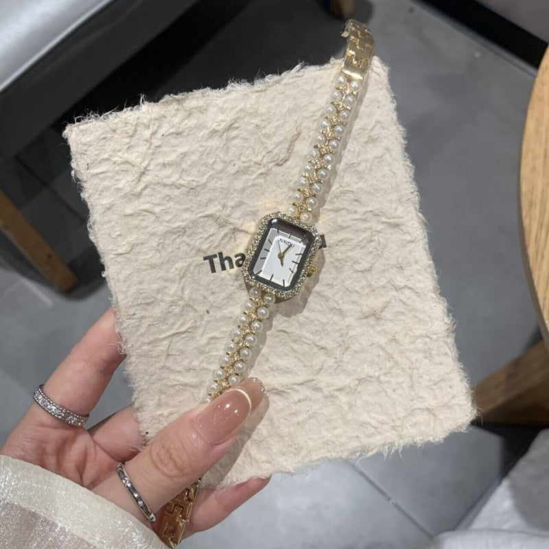 Women's Fashion Pearl Bracelet Watch