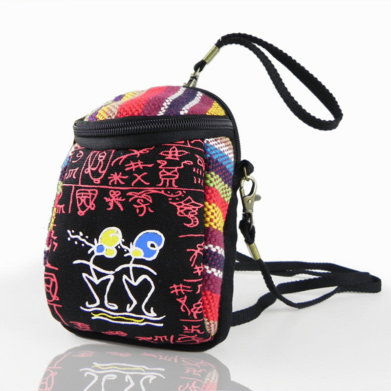 Yunnan Ethnic Single Shoulder Cross Body Handbag Multi-purpose