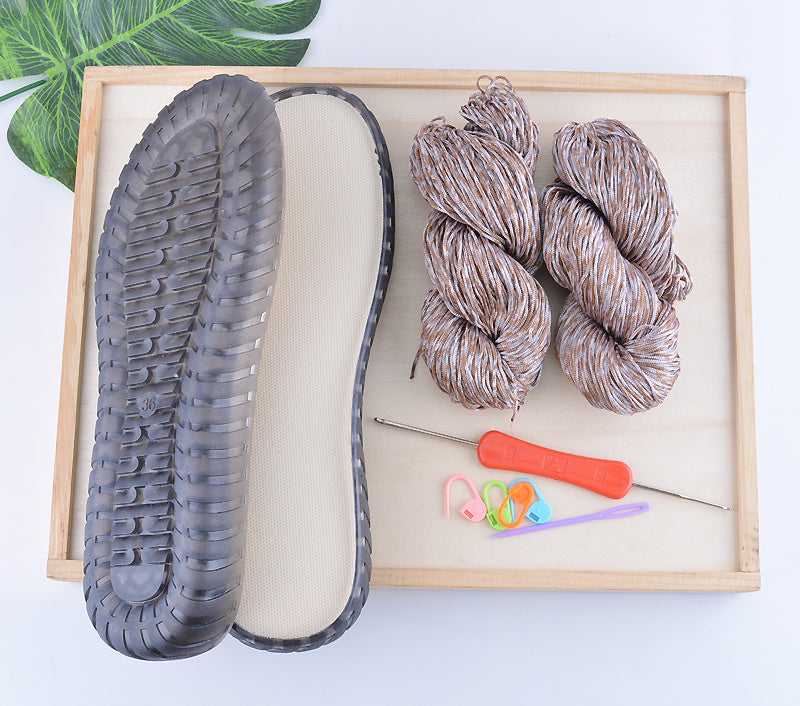 Handwoven Summer Cool Hollow Thread Water Grass Flower Bean Shoes