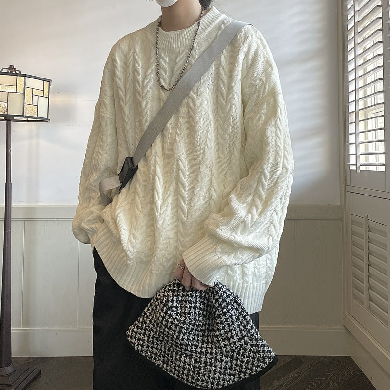 Fashion Men's And Women's Crewneck Solid Color Knitwear