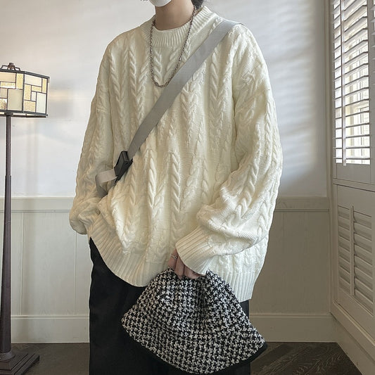 Fashion Men's And Women's Crewneck Solid Color Knitwear