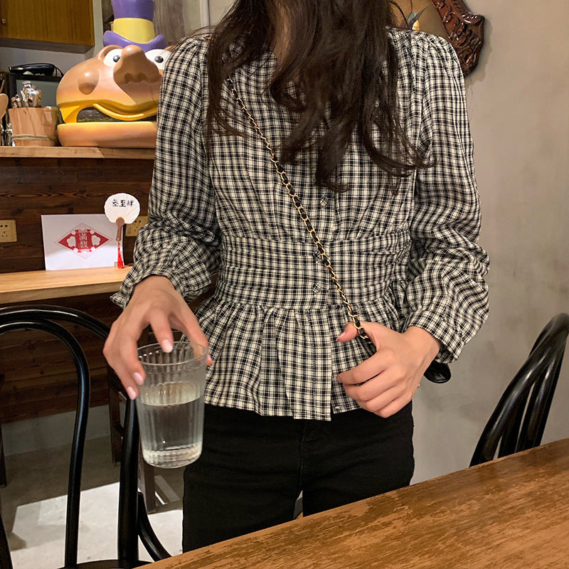 Spring Retro Sweet Style All-matching Top