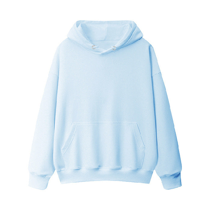 Combed Cotton Terry Hooded Sweater Solid Color Casual Men And Women Couple Style