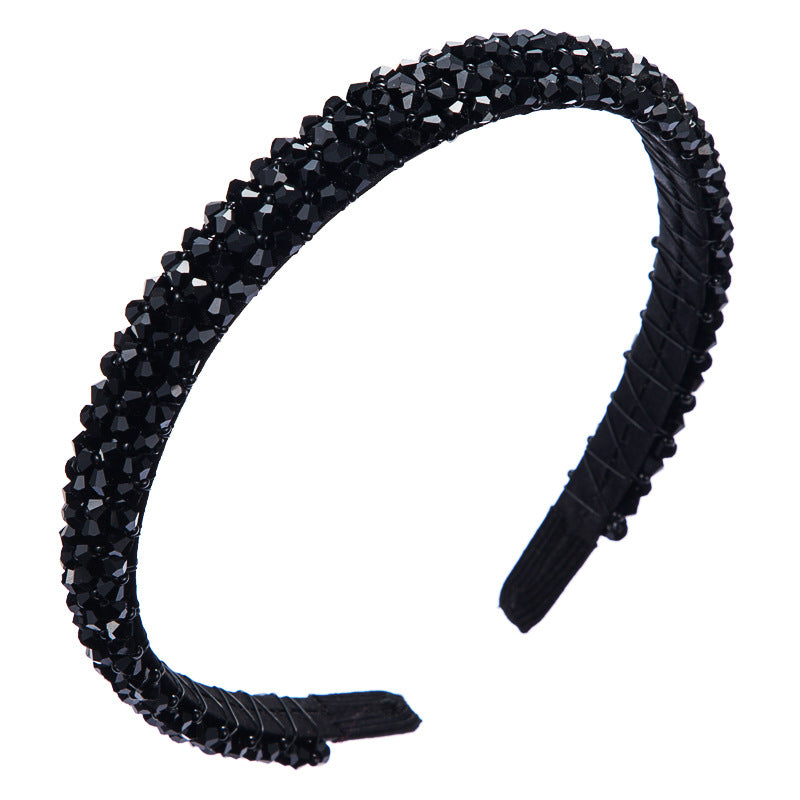 Fishing Line Beaded Fine-edge Fabric Hair Band Women