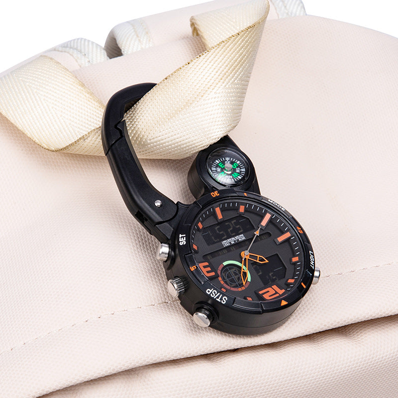 Compass Round Screen Outdoor Mountaineering Buckle Watch Multifunctional