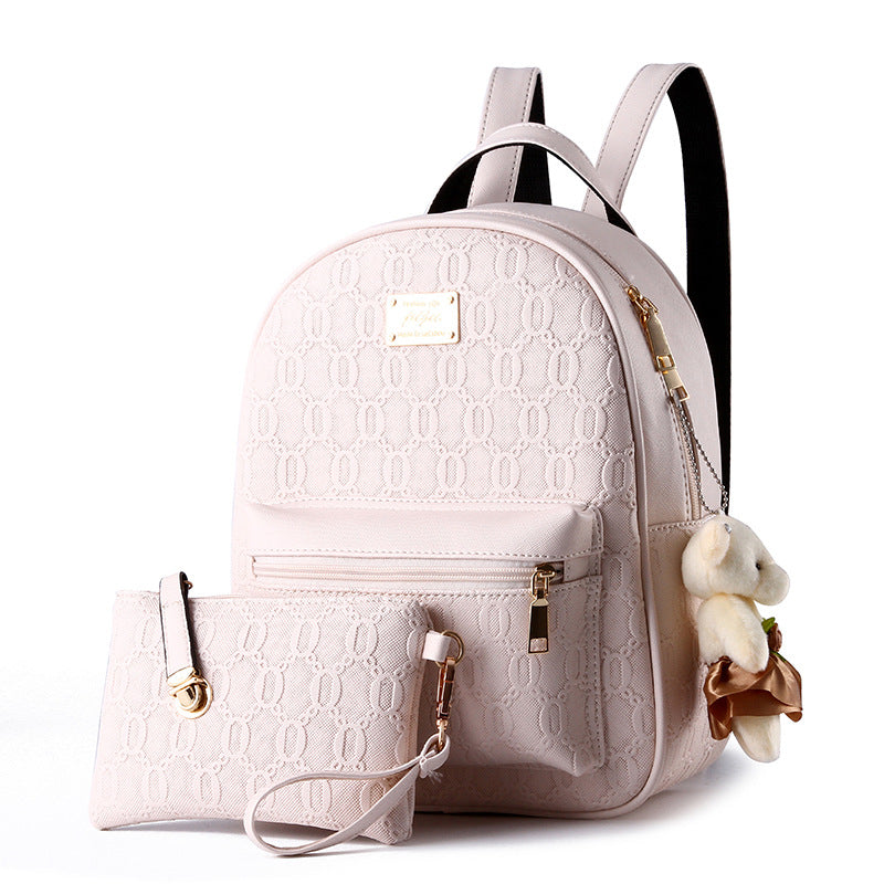 Korean Casual Shoulder College Style Solid Color
