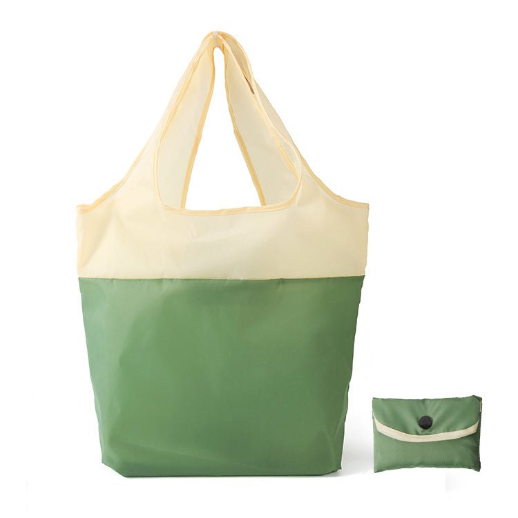 Recycled Waterproof Color Matching Portable Folding Shopping Bag