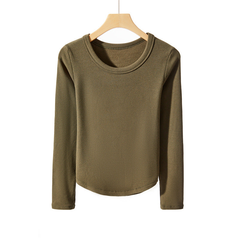 Bottoming Women's Long-sleeved Shirt Round Neck Sweater