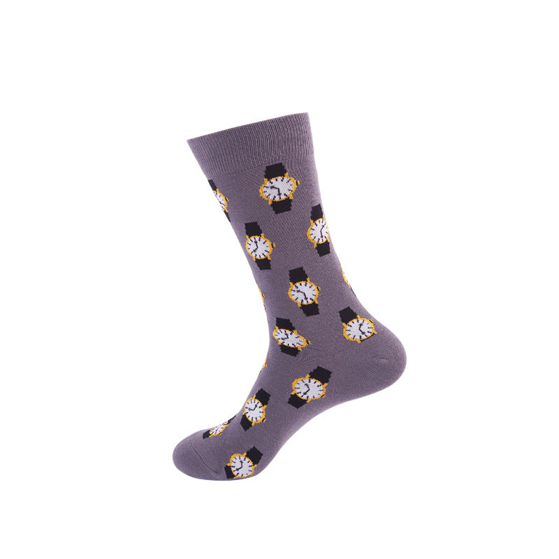 Harajuku Style Sports Mid-calf Length Trendy Male And Female Socks