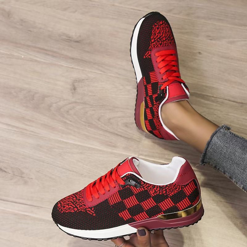 Large Size Platform Shoes With Round Toe Casual Mesh
