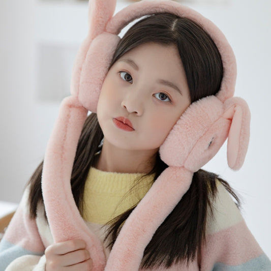 Cute Movable Rabbit-ear Warm Earflap Hat For Kids