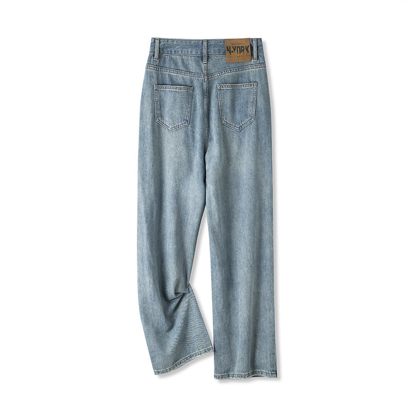 High Waist Thin Slimming Straight Wide Leg Pants High Street