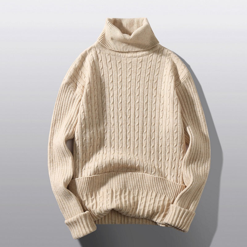Mænds rullekrave Twist Shape bundskjorte sweater