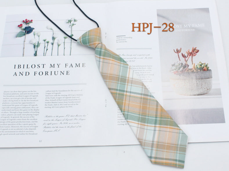 Japanese College Jk Plaid Tie Free Style