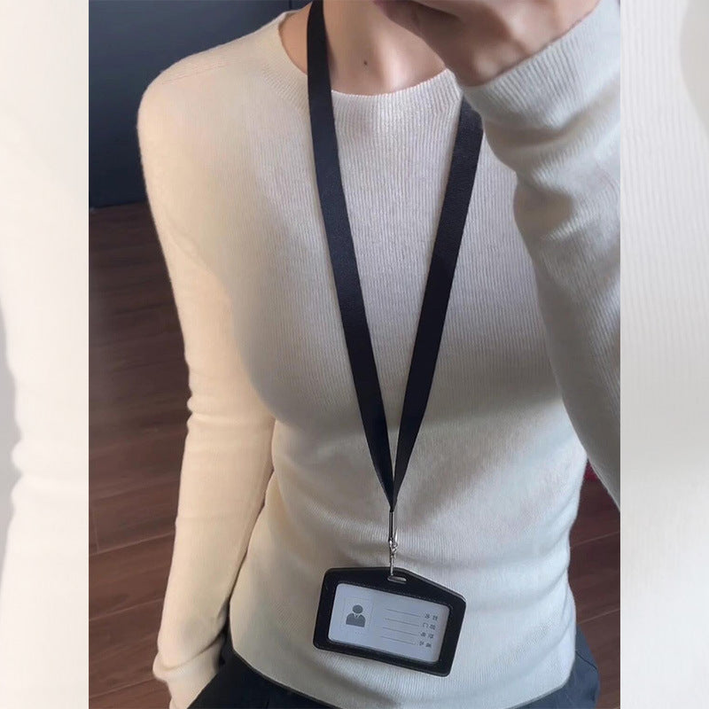 Round Neck Knitted Sweater For Women