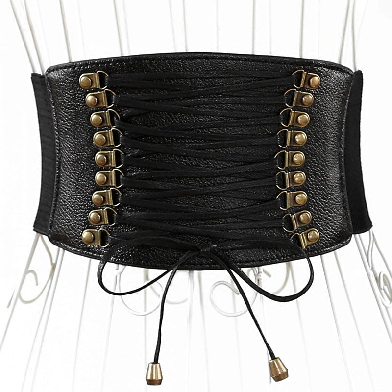 Women's Fashion Elastic Fringe Stretch Extra Wide Waistband