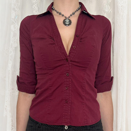Solid Color Buttons Long Sleeve Shirt For Women