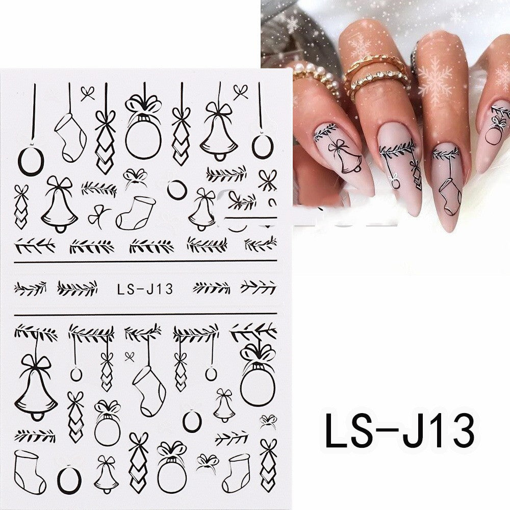 Manicure 3D Baglim Tegnefilm Sødt Juletræ