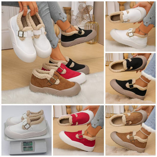 Winter Fleece-lined Non-slip Thickening Thermal Cotton Shoes