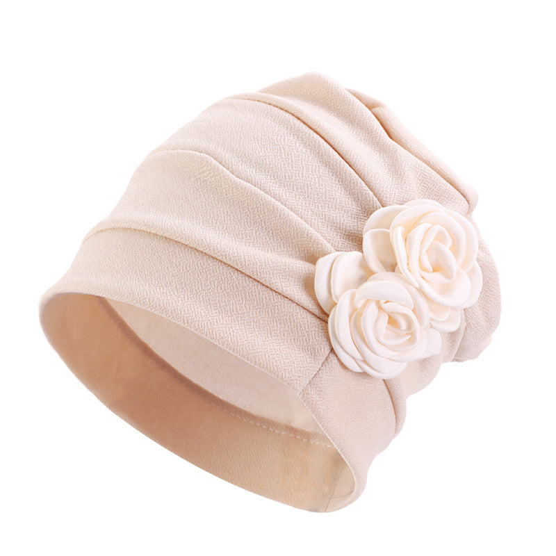 Ethnic Headscarf Chemotherapy Two Flower Headgear