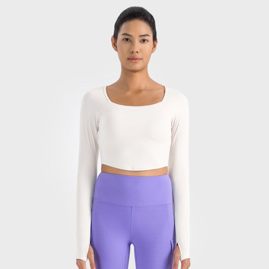 Mesh Stitching Breathable Slim Yoga Long Sleeve