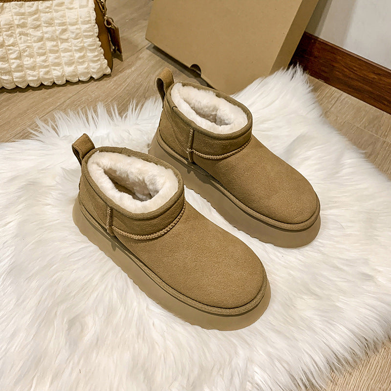 Women's Fashion Fur One Body Warm Short Boots