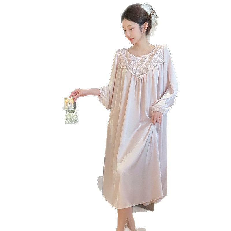 Summer Long-sleeve Plus-size Solid-color Dress