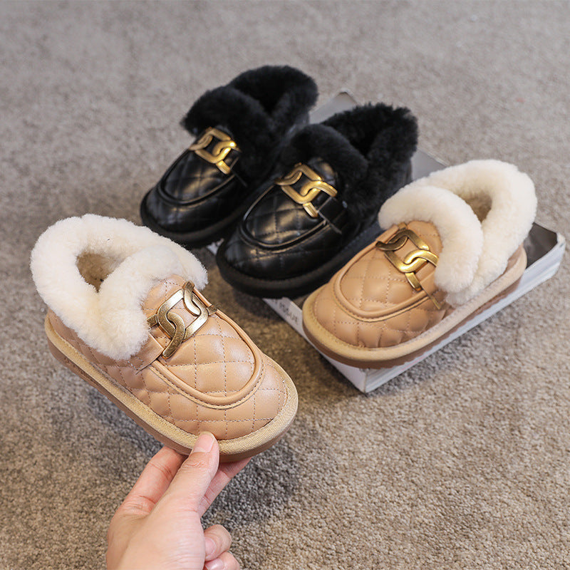 Winter Plus Velvet Thick One-step Warmth Student Casual Shoes