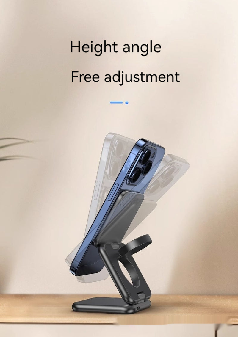 Foldable Magnetic Wireless Charger Mobile Phone Holder