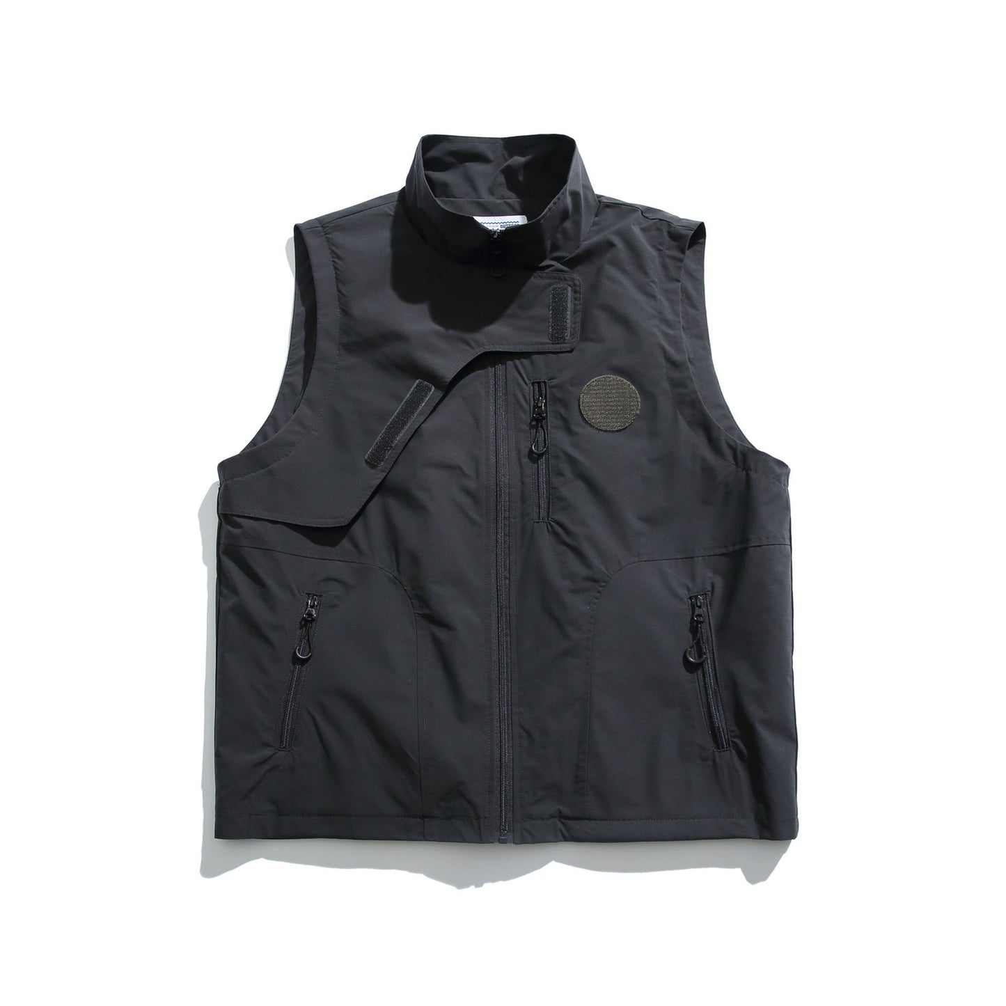 Multi Zip Pocket Standing Collar Vest For Men And Women