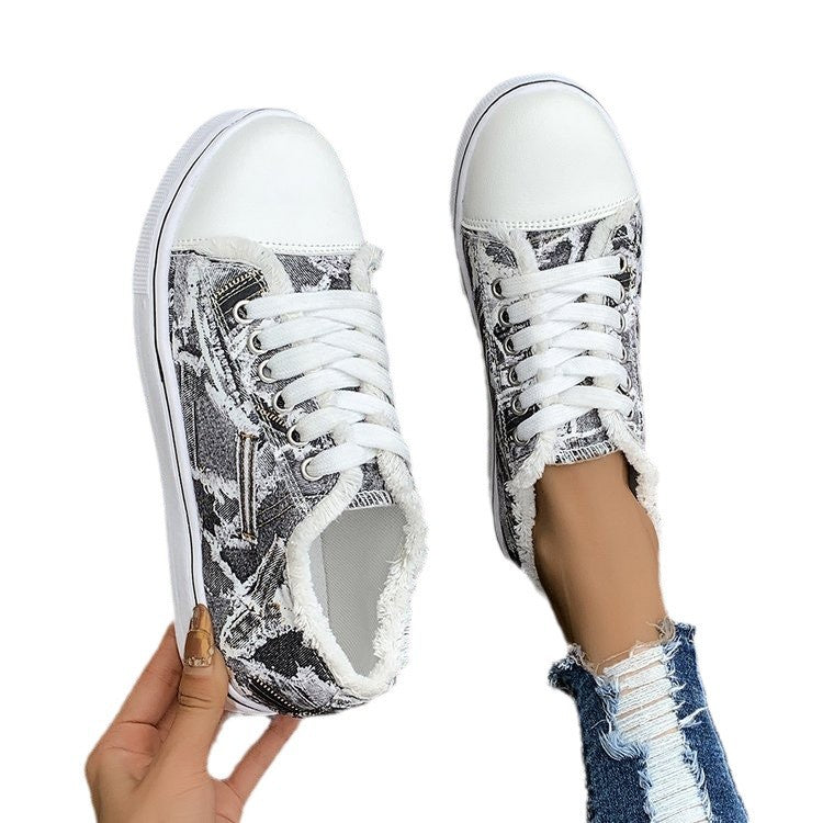 Plus Size Casual Flat Canvas Shoes