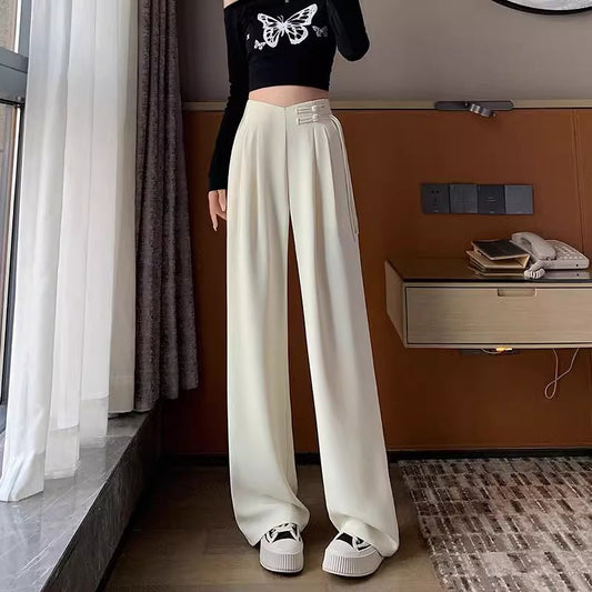 Straight Casual Wide-leg Pants