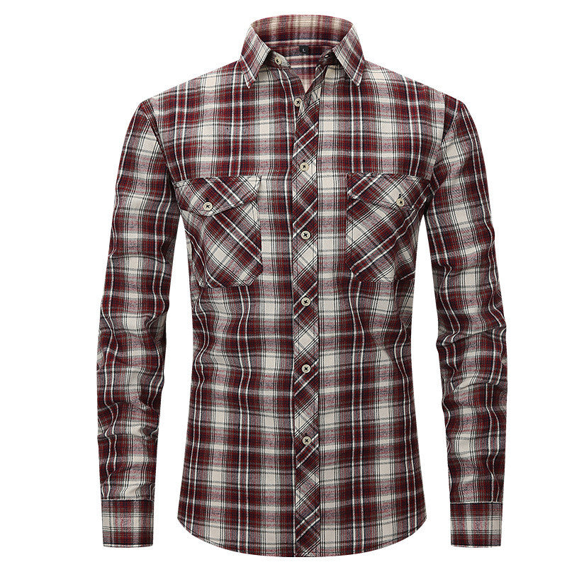Large Size Slim Fashion Long Sleeve Shirt