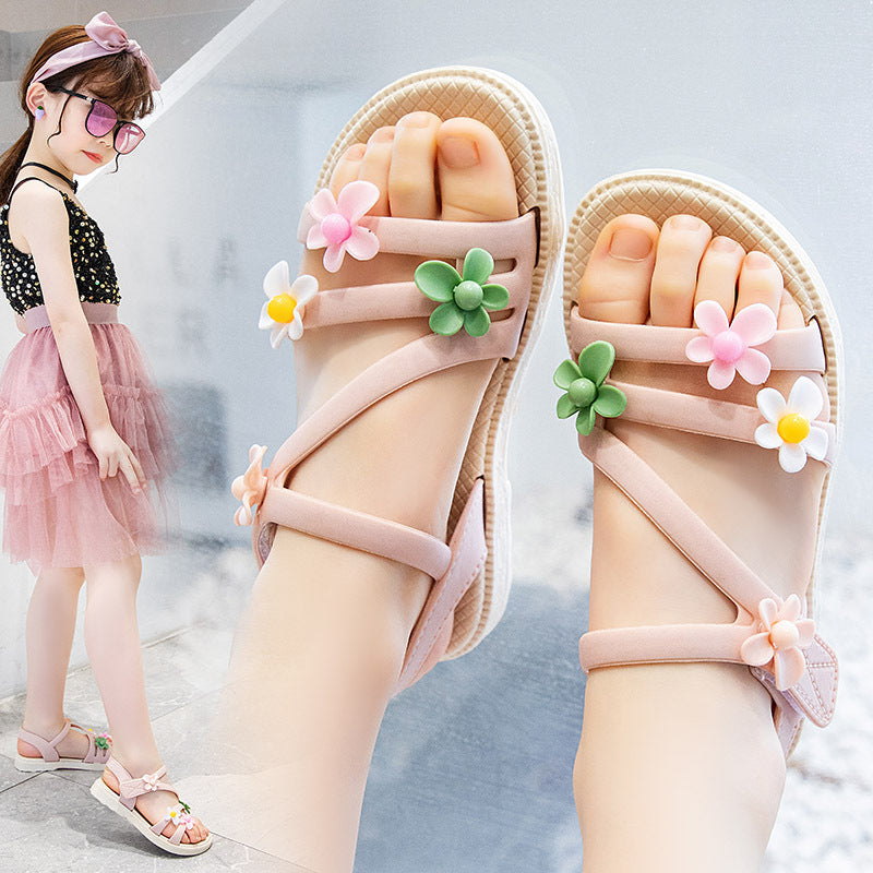 Girls' Sandals Summer New Children's Korean Fashion Soft