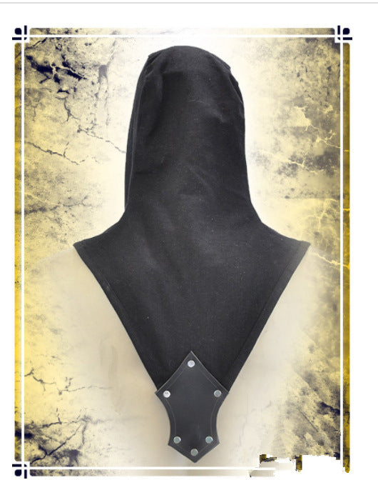 Theatrical Interpretation Of PU Leather Rivet Shawl Hoodie