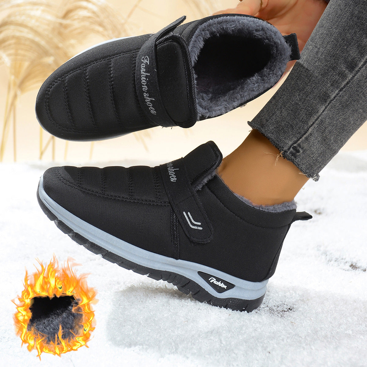Fleece-lined Insulated Snow Boots