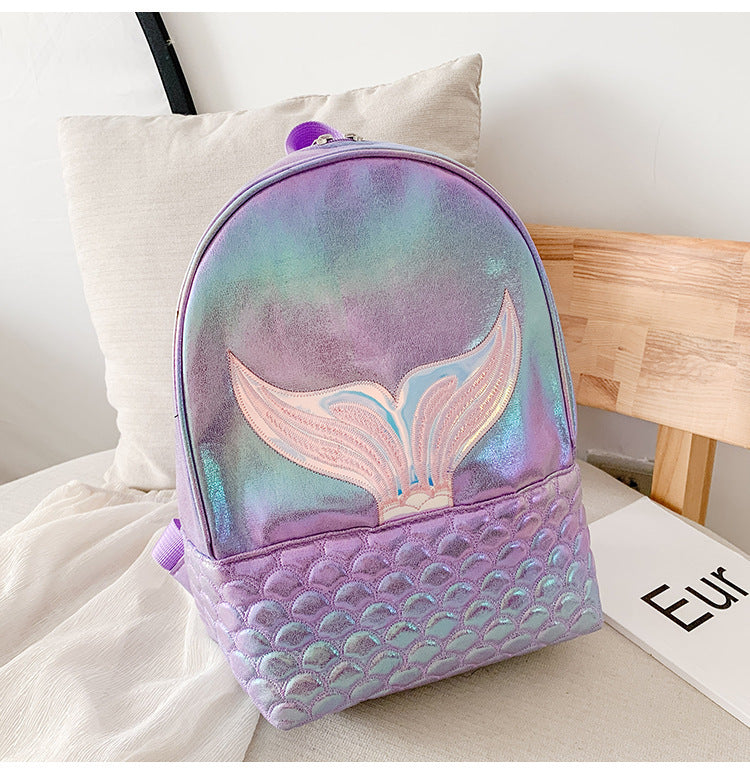 Children's Backpack Large Capacity Mermaid Laser Cute