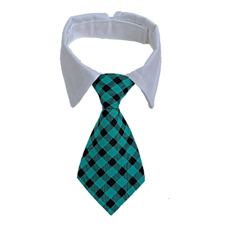 Pet Striped Tie Dog Teddy Bow Tie Scarf Blouse Collar