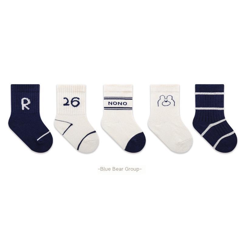 Children's Preppy Style Striped Cotton Socks