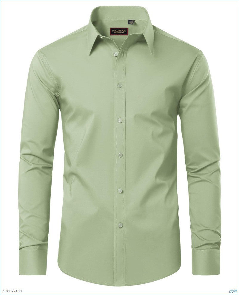 Stretch White Button-Down Mens Plus-Size Shirt Business Best-Selling Amazon Shirt